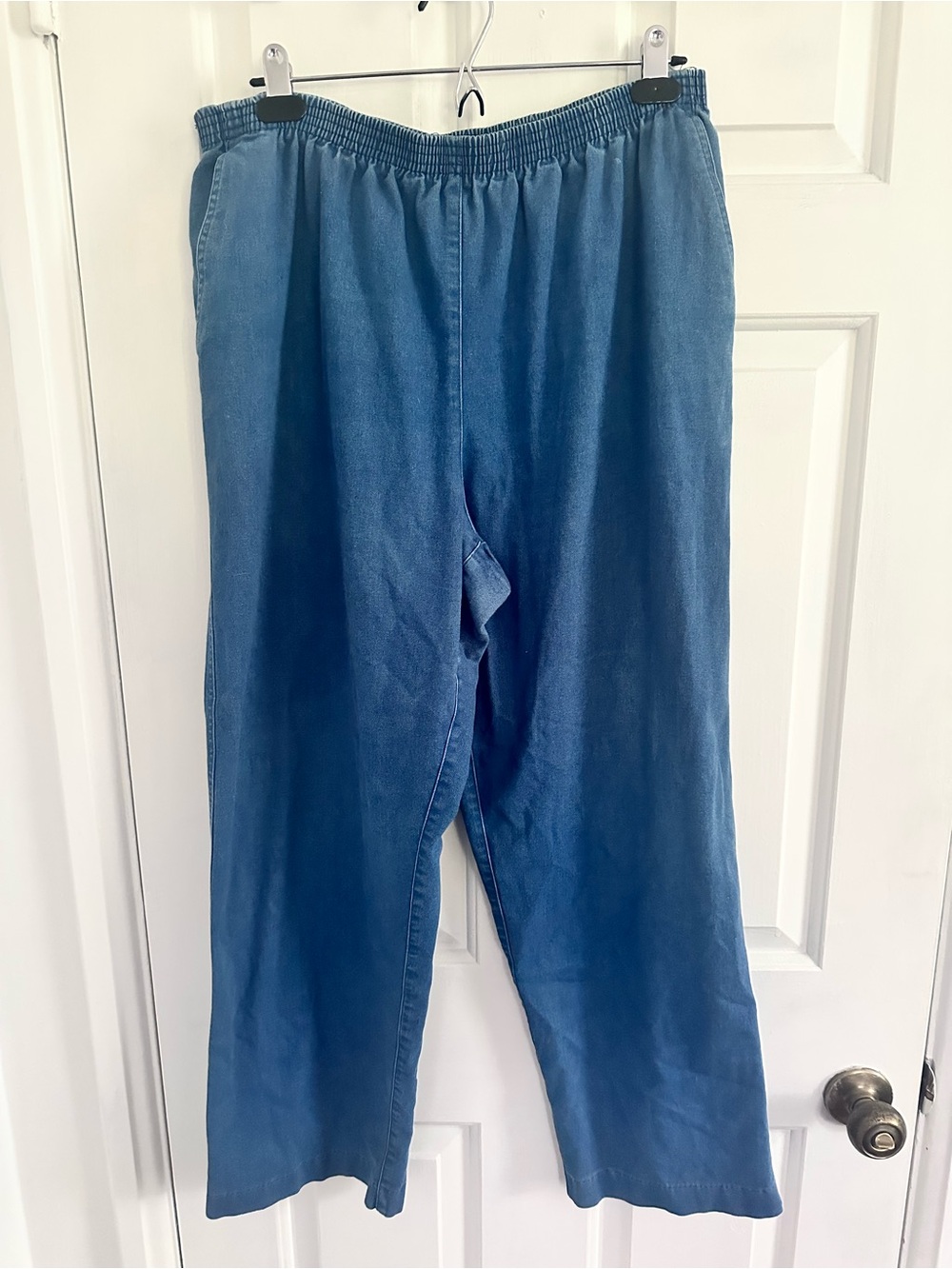 Alfred Dunner Elastic-Waist Denim Pants - Size 18
